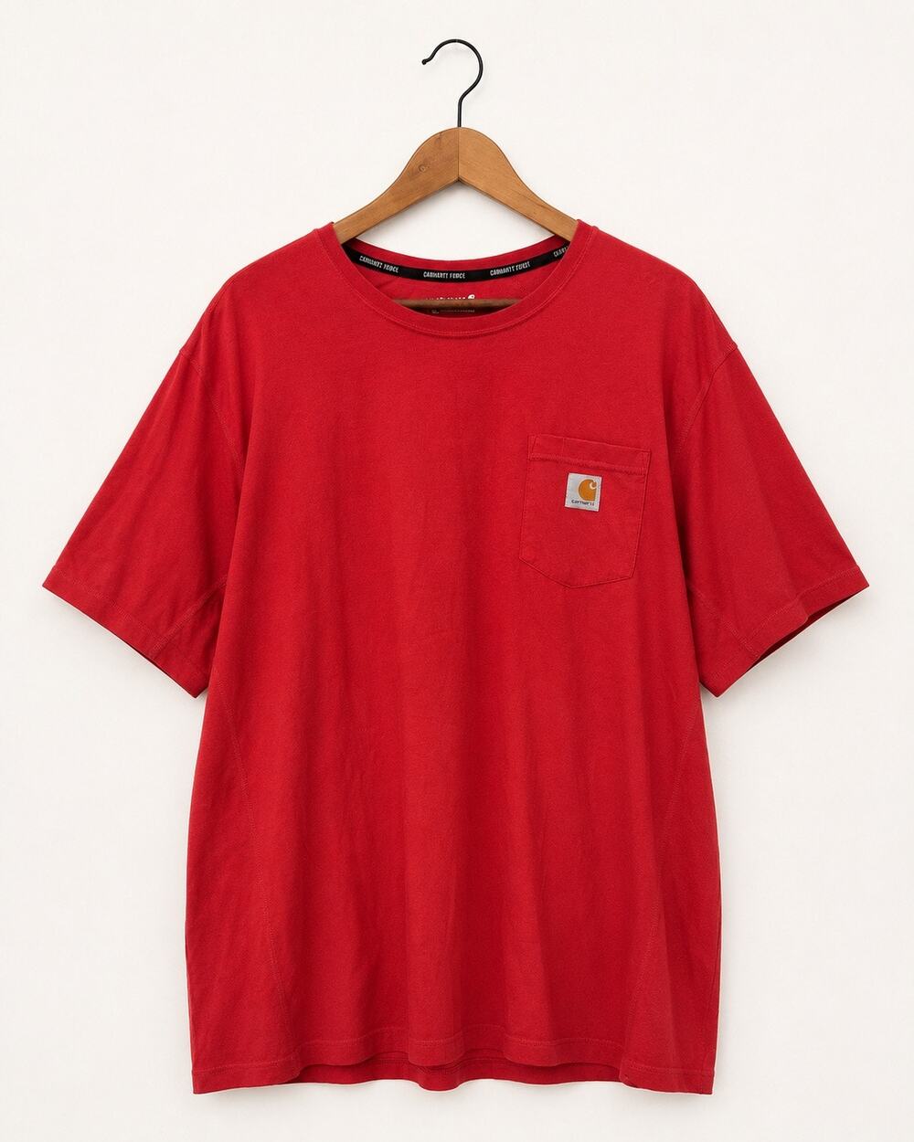 Carhartt Men’s XXL Red Pocket T-Shirt Short Sleeve Workwear Logo Tee 2XL Casual